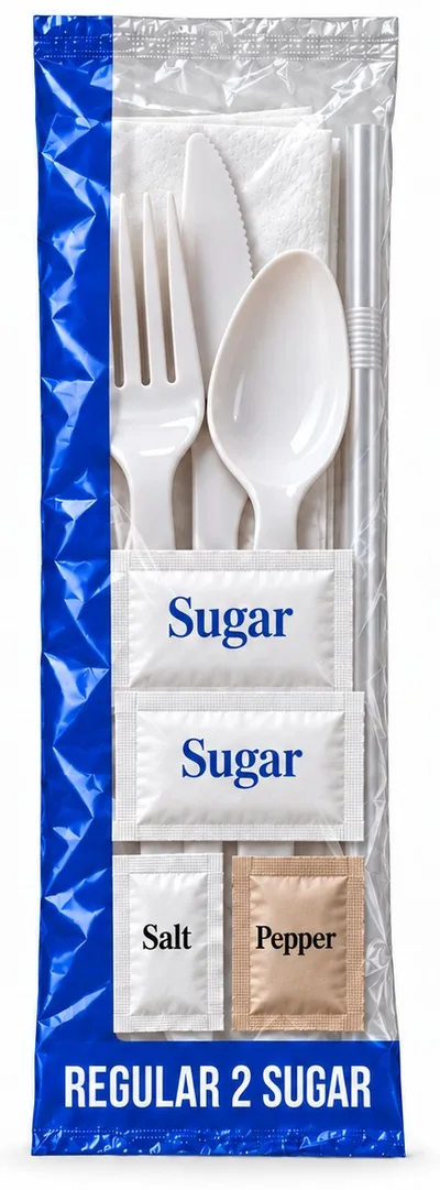 Blue #2 Regular Meal Kit with Cutlery, Medd Max item BKC2250