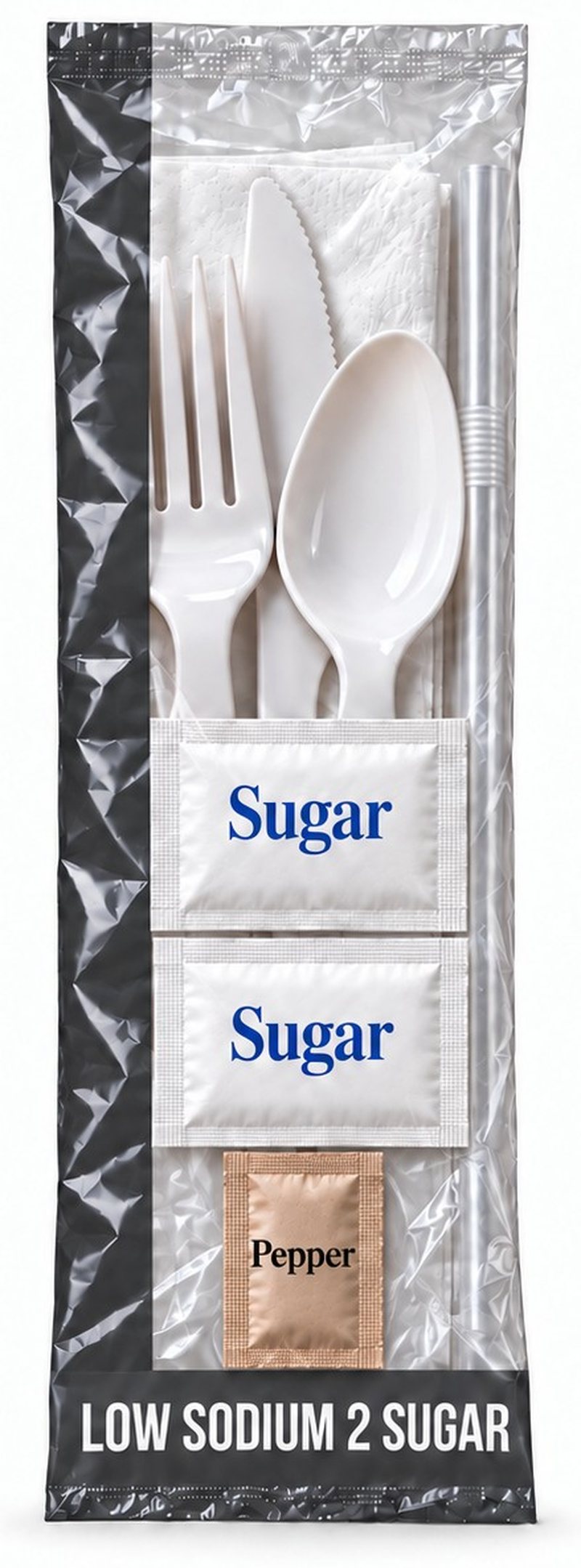 Gray Low-Sodium Meal Kit with Cutlery