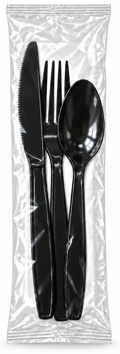 Heavyweight Black Cutlery Kit, Medd Max item 3HWKFSB250