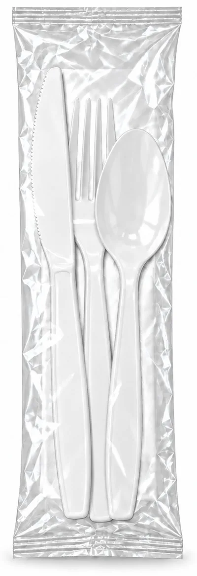 Mediumweight White Cutlery Kit, Medd Max item 3MWKFS250