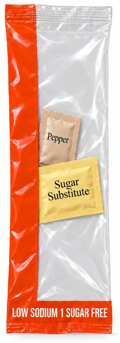 Orange Low-Sodium / Sugar-Free Condiment Kit, Medd Max item OK1S1000