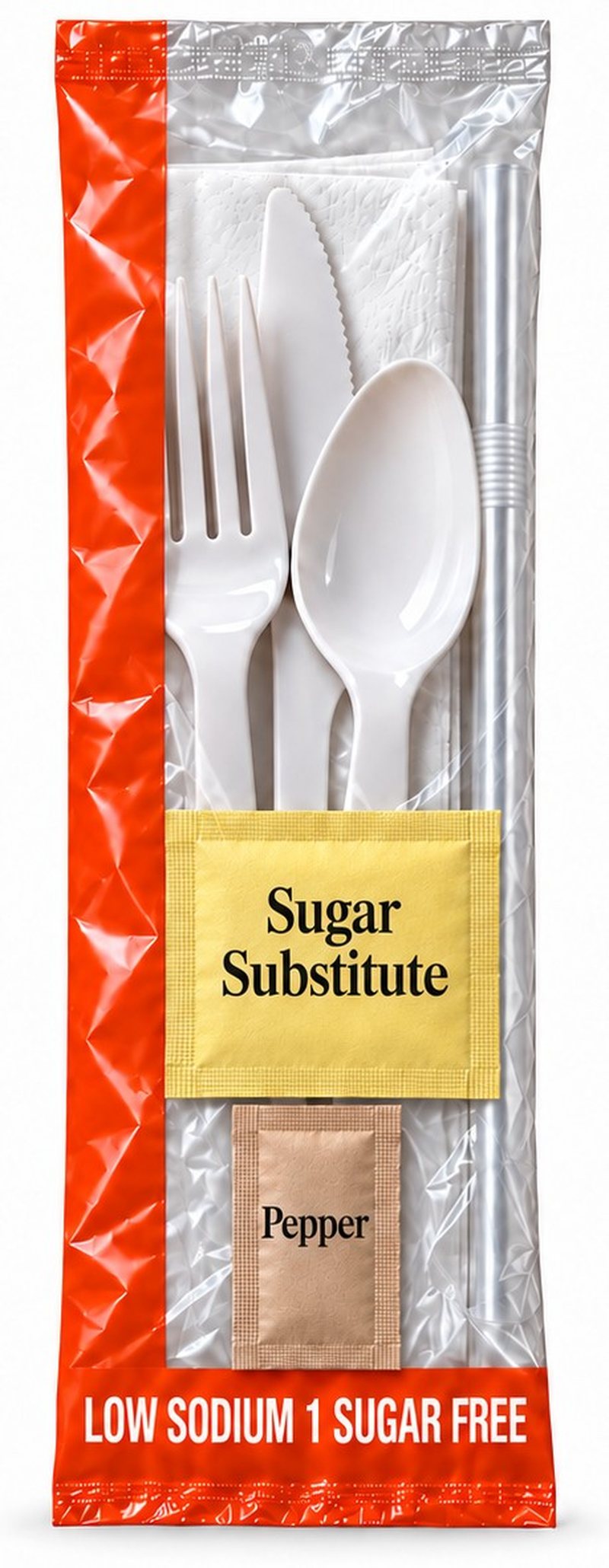 Orange Low-Sodium / Sugar-Free Meal Kit with Cutlery