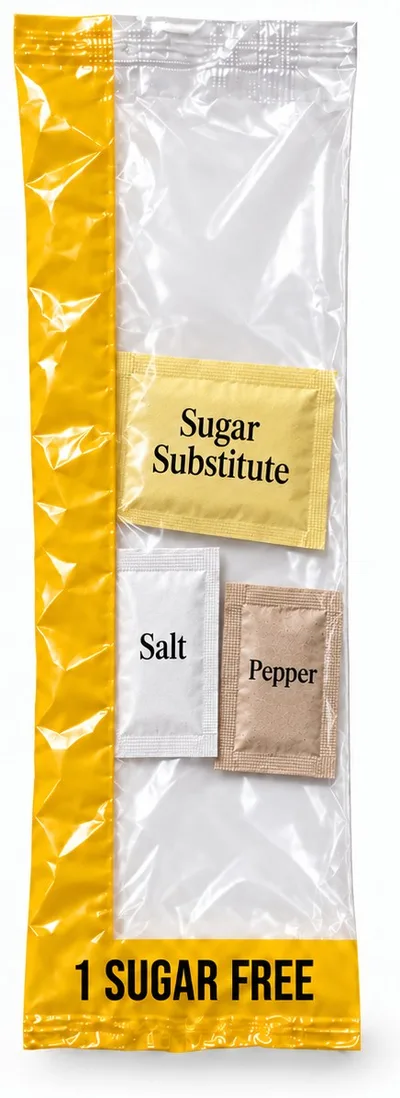 Yellow Sugar-Free Condiment Kit, Medd Max item YK31000